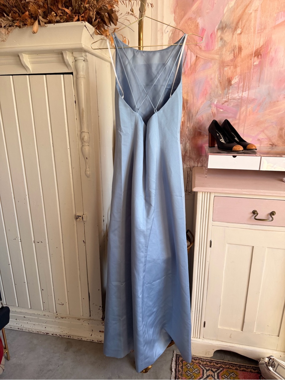 Vera Wang Maxi Dress with Spaghetti Straps